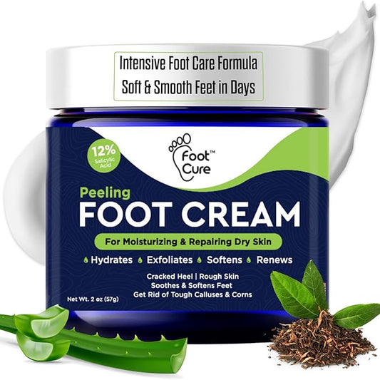 Tea Tree Oil Foot Cream - Moisturizing Athletes Foot Care For Dry Cracked Feet Cream - Heel & Callus Removal, Toenail Treatment, Ringworm Itchiness Relief - Made in USA Foot Cream, 2 Ounce Pack of 1