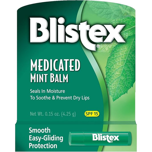 Blistex Medicated Mint Lip Balm, 0.15 Coverage