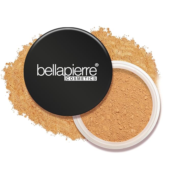 bellapierre Mineral Foundation SPF 15 - Loose Powder Foundation | Vegan & Cruelty Free Natural Makeup | Full Coverage Matte Finish | Hypoallergenic | Oil & Talc Free - 0.32 Oz - Brown Sugar