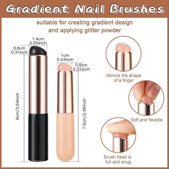 2 pack silicone nail brush