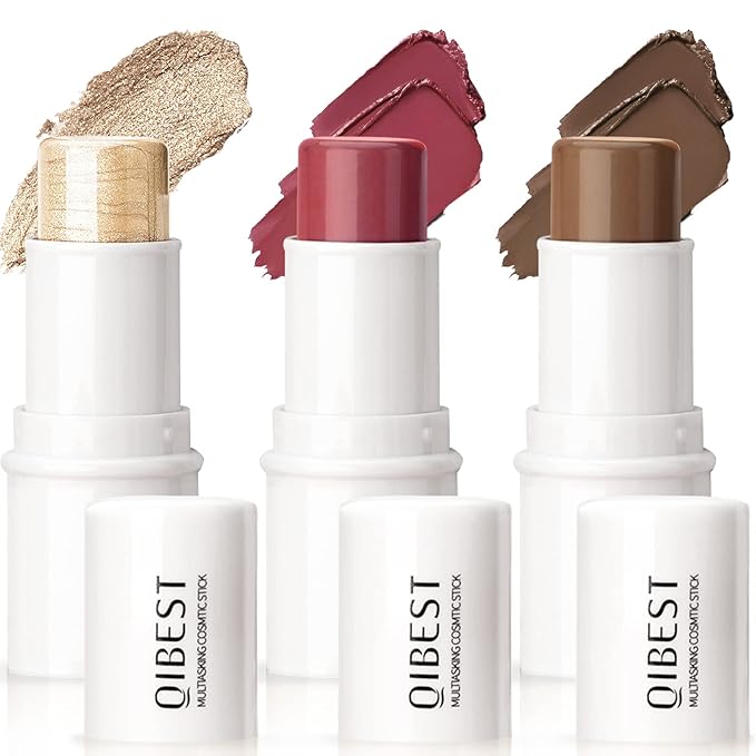 3 Colors Highlilghter Contour Blush Sticks Creamy Sticks All Skin 1 L