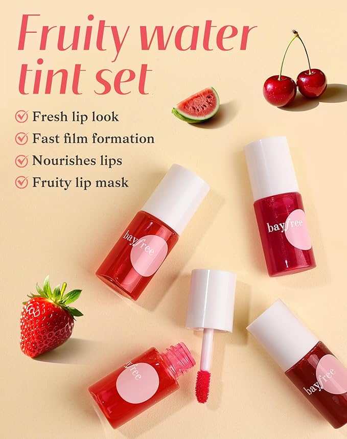 Lip Tint Stain Set, Lip Stain Long Lasting Lightweight Waterproof, Transfer-Proof, Non-sticky, Lip Makeup Matte Finish