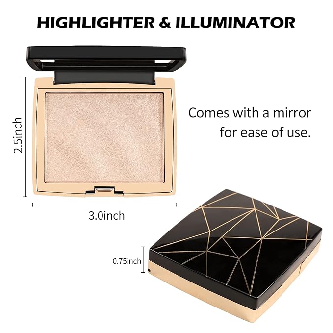 Boobeen Face Highlighter Makeup Palette Baked Highlighter Powder Natural Glow