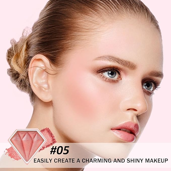 Boobeen Highlighter Makeup Palette, Baked Highlighter Bronzer Powder