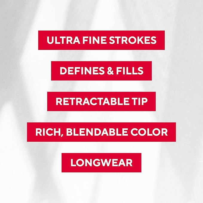 Mirabella Ultra Fine Brow Pencil, Anti-Chip Waterproof Eyebrow Pencil - Smudgeproof, Blendable & Retractable Eyebrow Pencil to Define and Fill In Brows Naturally - Auburn