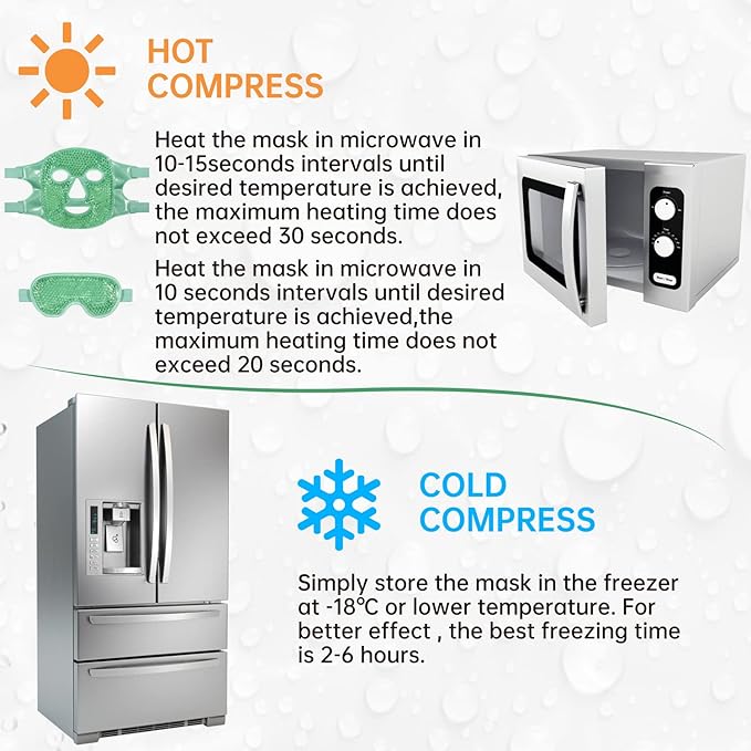 Cooling ice face eye mask