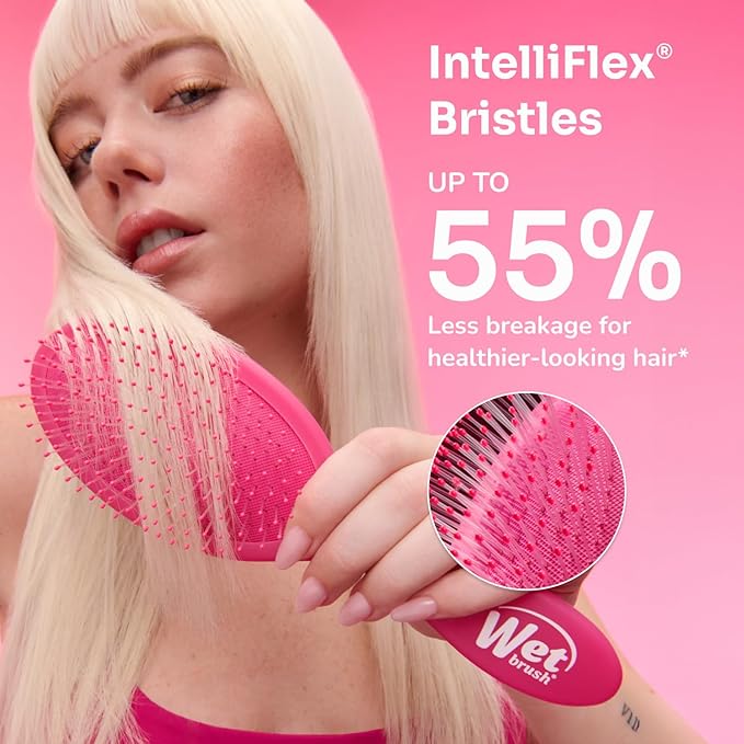 Wet Brush Original Detangler Hair Brush, Mickey & Minnie (Disney Love), Ultra-Soft IntelliFlex Bristles, Detangling Bristles Glide Through Tangles (Wet Dry & Damaged Hair), Women & Men