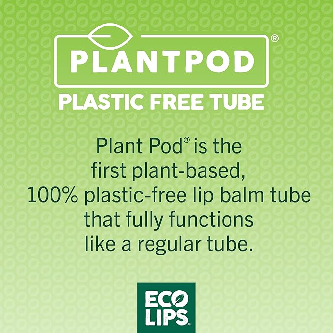 Eco Lips Organic Hemp Lip Balm with Beeswax, Coconut Oil, Vitamin E. Best Chapstick to Soothe & Moisturize Dry, Chapped Lips (Cherry, 6-Pack)