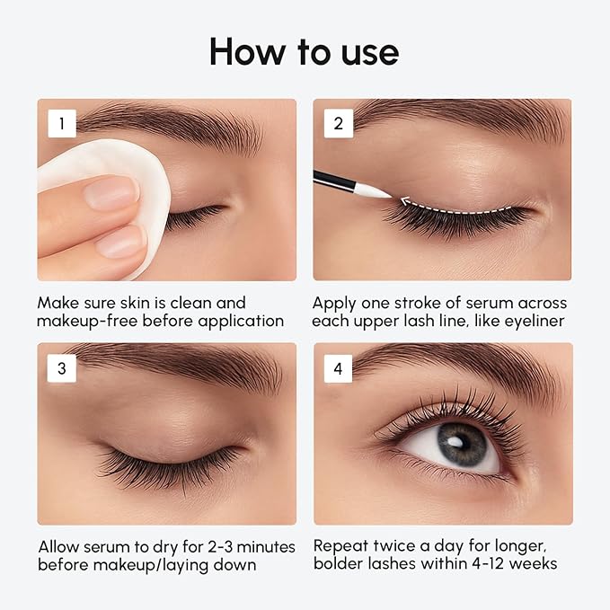 MAREE Eyelash Serum To Grow Lashes & Brows - Eye Lash Serum for Eyelash Growth Without Prostaglandin - Rapid Enhancing Lash Growth Eyebrow Boost Oil - Sérum De Pestañas Suero Para Pestañas Crecimiento