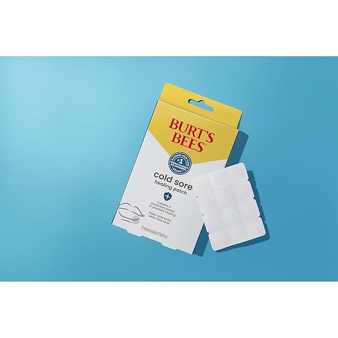 Burt's Bees Cold Sore Treatment Bundle with Burt’s Bees Cold Sore Healing Patches and Burt’s Bees Cold Sore Treatment with Rhubarb and Sage, Protects and Heals Cold Sores, Relieves Symptoms