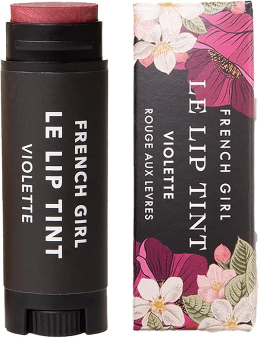 French Girl Le Lip Tint - Moisturizing & Hydrating Lip Balm for Sheer, Buildable Coverage & Shine, Clean Formula, Organic Ingredients, Vegan & Cruelty-Free