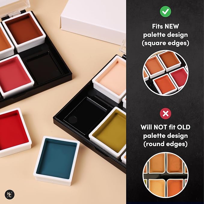 Alcohol Palette Refill Pans - FX Colors - Prime Black