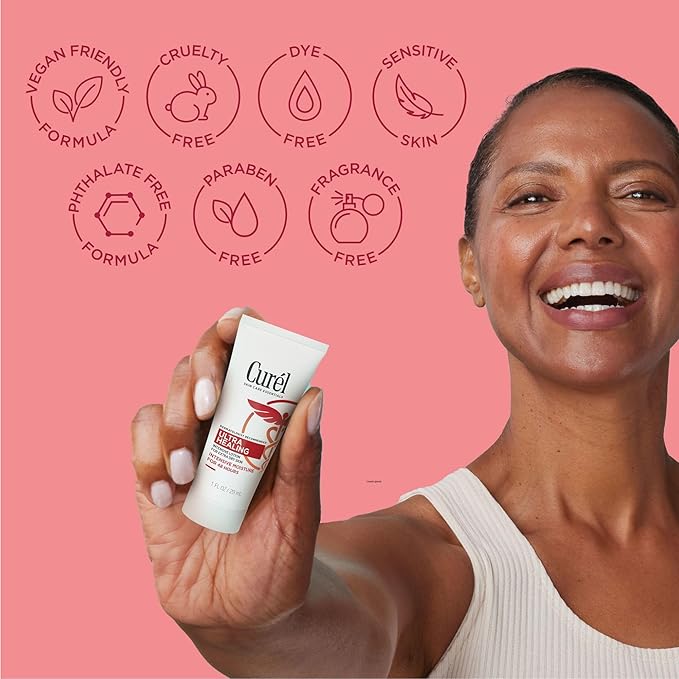 Curel Ultra Healing Intensive Fragrance-Free Lotion For Extra-Dry Skin, Dermatologist Recommended, Ideal for Sensitive Skin, Cruelty Free, Paraben Free, 1 Oz, Pack of 30