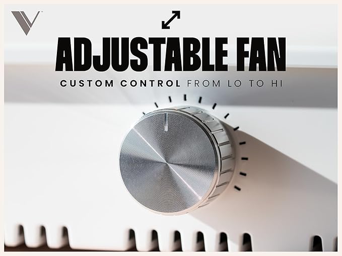 V Beauty Pure Nail Fan Dust Collector - Nail Dust Extractor and Catcher Vacuum, Sleek, Lightweight, and Adjustable Salon Fan with Activated Charcoal Filter, Acetone-Resistant Design