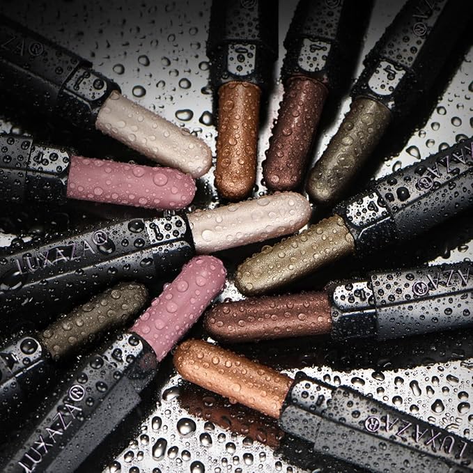 BROWN NEUTRAL Eyeshadow Stick Makeup 6PCS Set, Metallic Shimmer Matte Cream Eye Shadow Eyeliner Brightener Pencil Crayon - BROWN NEUTRAL