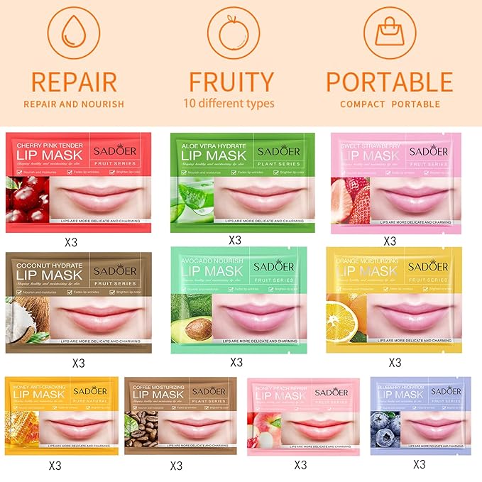 30 PCS Moisturizing Lip Mask .Crystal