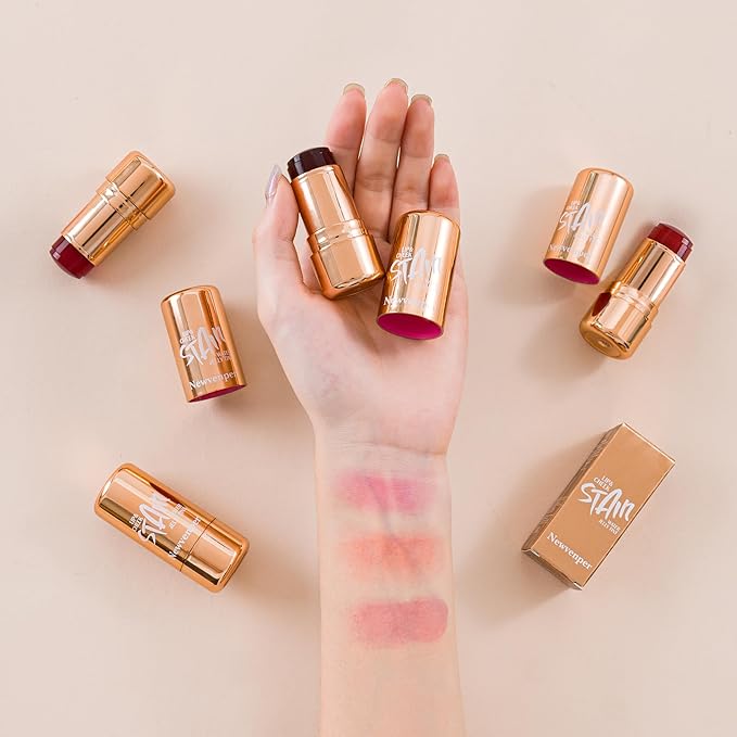 3pcs Jelly Blush Stick, Multi-purpose Lip and Cheek