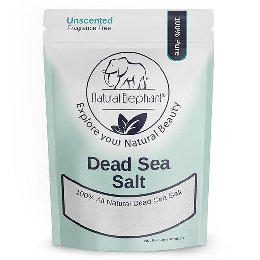 Natural Elephant Dead Sea Bath Salt | 2 Pound Bag | 100% Natural and Pure| Fine Grain | Perfect for Bathing and Soothing Soaks