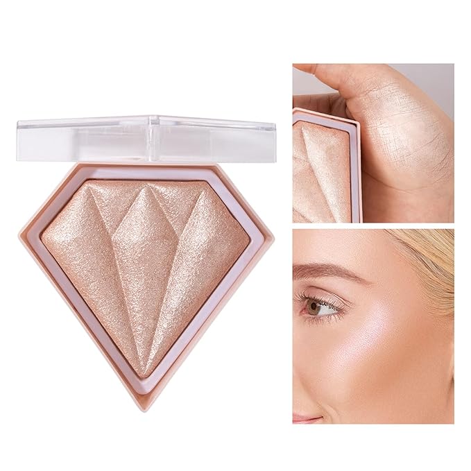 Face Highlighter Luminizers Highlighter powder Translucent Setting Powder High Definition Powder for All Skin Types and Skin Tones(N04)