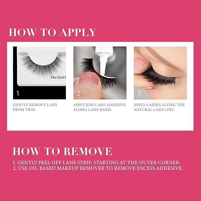 KISS Lash Couture LuXtensions Collection False Eyelashes, Flat Lash Technology, Super Slim Lash Band, Real Lash Extension Fibers, Reusable, Contact Lens Friendly Strip Lashes, Style 'Velvet', 1 Pair