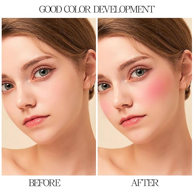 Boobeen Cream Blush Stick, Lightweight Buildable Blush Tint, Natural Matte Finish, Pink, 0.35 oz, Stick, Love Lazy Pink Peach