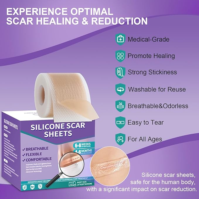 Silicone Scar Sheets, Medical Grade Silicone