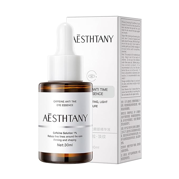 Caffeine Niacinamide Organic Carnosine Serum 1 Fl Oz / 30ml Reduce fne lines around the eyesFirming and shaping Anti-Aging,Moisturizing, Anti-Wrinkle Eye Serum - Skin Repair (Caffeine)