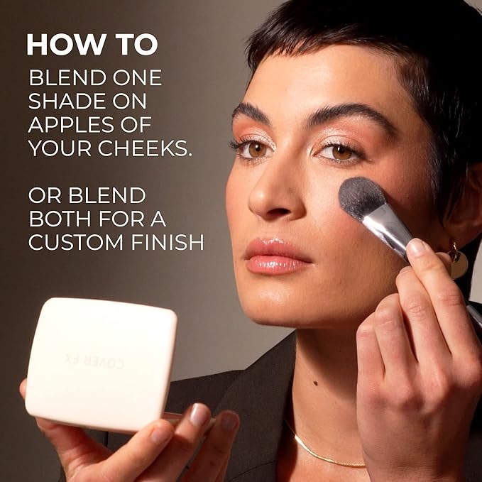 COVER FX Monochromatic Powder Blush Duo - Warm Impact Color