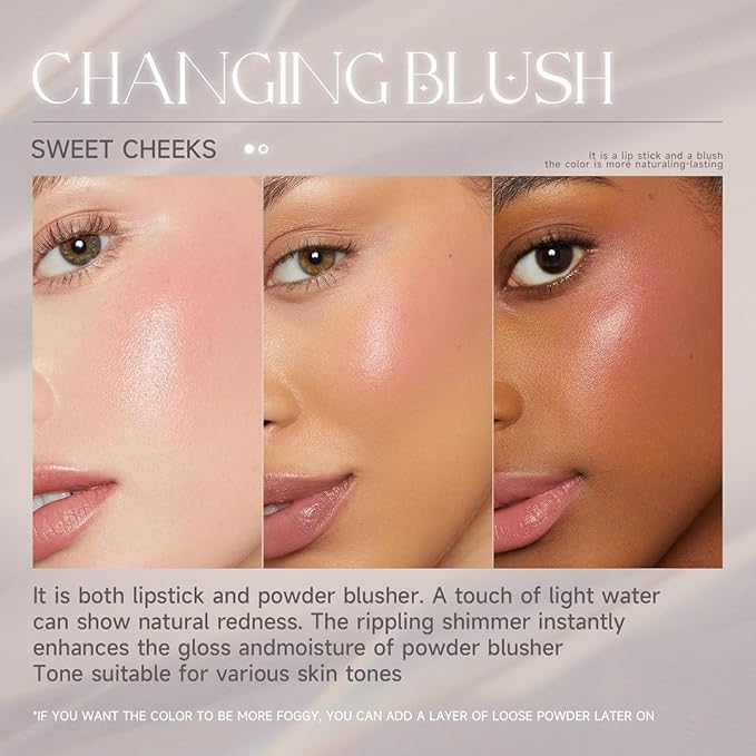 Color Changing Blush Stick for Cheeks Makeup,Clear Blush Cheek Tint
