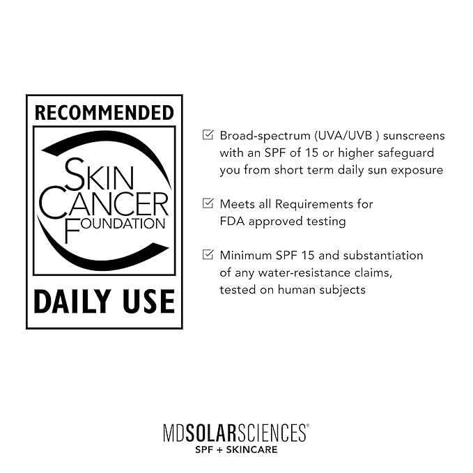 MDSolarSciences Face and Body Sunscreen, SPF 50, Mineral Sunscreen for Kids and Adults, Water-Resistant Up to 80 Minutes, Broad Spectrum UV Protection, 3.4 Fl Oz