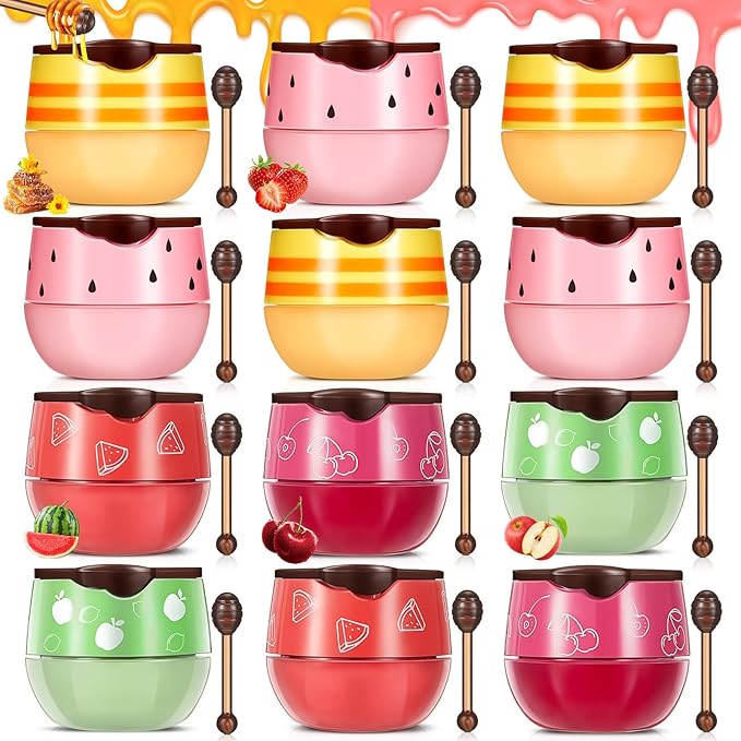 12 Pcs Bee Lip Balm Honey