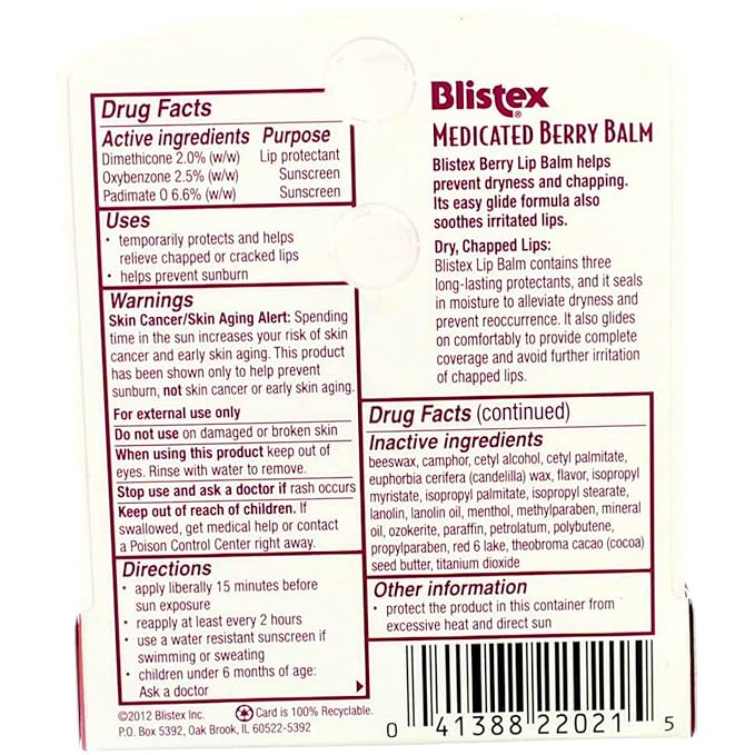 Blistex Medicated Berry Balm SPF 15 oz