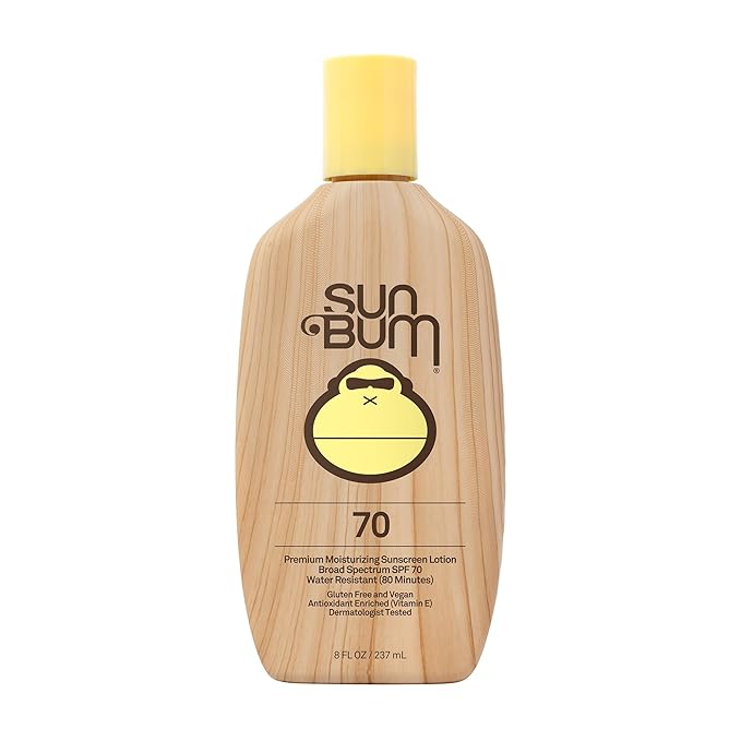 Sun Bum Original SPF 70 Sunscreen Body Lotion - Broad Spectrum Moisturizing Sunscreen with Vitamin E - Hawaii 104 Act Compliant (Made without Octinoxate & Oxybenzone) - 8 oz