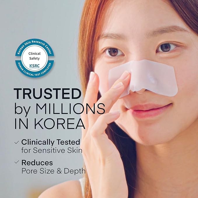 TEREZ & HONOR Korean Melting Pore Strips Blackhead Remover 5 Kits - Sebum Softener, Pore Minimizer Strips - Hypoallergenic Tested, 3-Step Pore Refining Sets