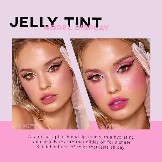 Cooling Water Jelly Tint, Cream Jelly Blush Stick Women #02