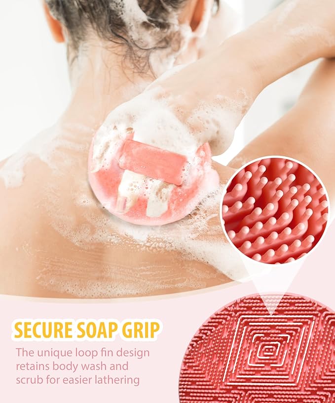 Silicone body scrubber - loop