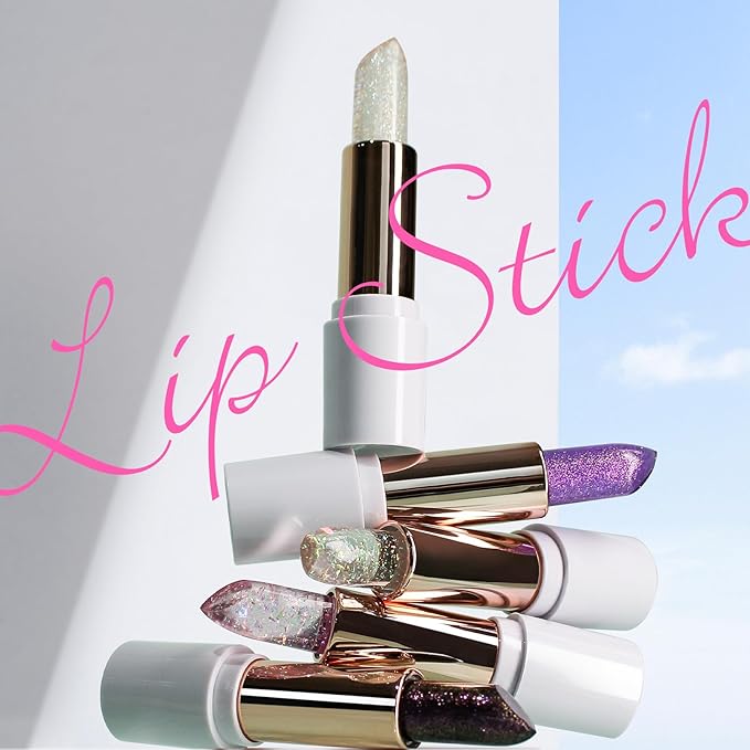 Ph Mood Magic Color Changing Lipstick, Crystal Flower Jelly Lipstick, Pearl Shimmer Lipstick Plumping Glimmer Glow Lipstick Long Lasting Nourishing Moisture Lip Care Color Change Lip Gloss(2#)