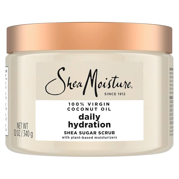 SheaMoisture Shea Sugar Body Scrub For Nourish And Replenish Skin Virgin Coconut Oil Daily Hydrating Body Scrub With 24h Shea Moisture Nutrients 12 oz