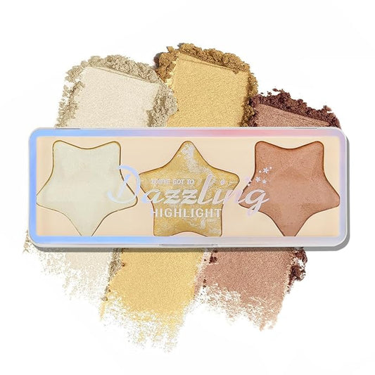 Boobeen 3 Colors Baked Shimmer Highlight & Blush