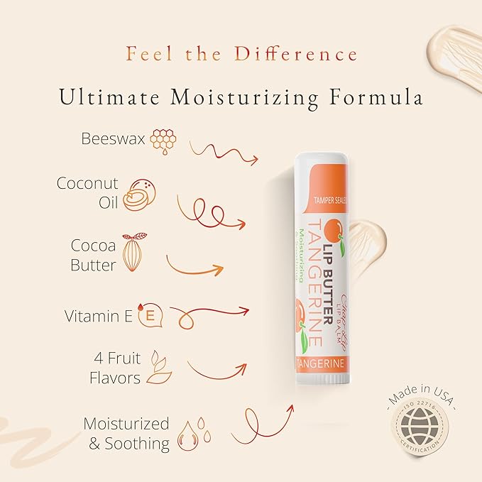 CHAP-LIP Lip Balm 48 Ct. with Fruit Flavors, Cocoa Butter, Coconut Oil | Moisturizing Vitamin E & Total Hydration Treatment & Soothing Lip Therapy (48 Ct Pack of 12)