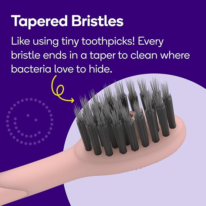 BURST Pro Sonic Electric Toothbrush Genuine Replacement Heads (Rose Gold/3 Pack) | Soft Bristles for Deep Clean, Stain & Plaque Removal