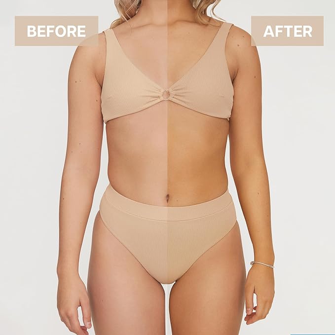 Nuda Self Tanning Water Mousse - Medium to Dark | Streak & Transfer-Free Clear Self Tanner | Hydrating Sunless Tanner for a Natural Look | Lightweight Fragrance-Free Self Tanning Mousse, (6.4 Fl Oz)