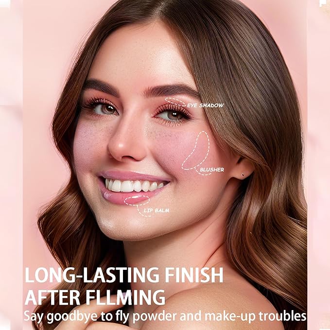 Color Changing Blush,3-in-1 Warm Change Blush,Pink Cream Blush,Transparent Skin Tone(01)