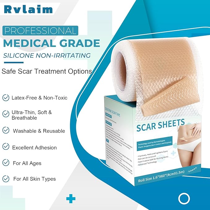 Silicone Scar Sheets, Silicone Scar Tape(1.6¡±x