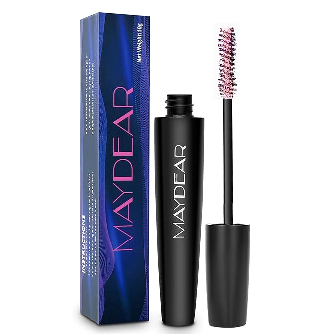 Maydear Chameleon Pearlescent Mascara for Eyelashes, Waterproof Colored Long Lasting Smudgeproof Color for Women Fast Dry Lengthening Eye Makeup Party Stage Use