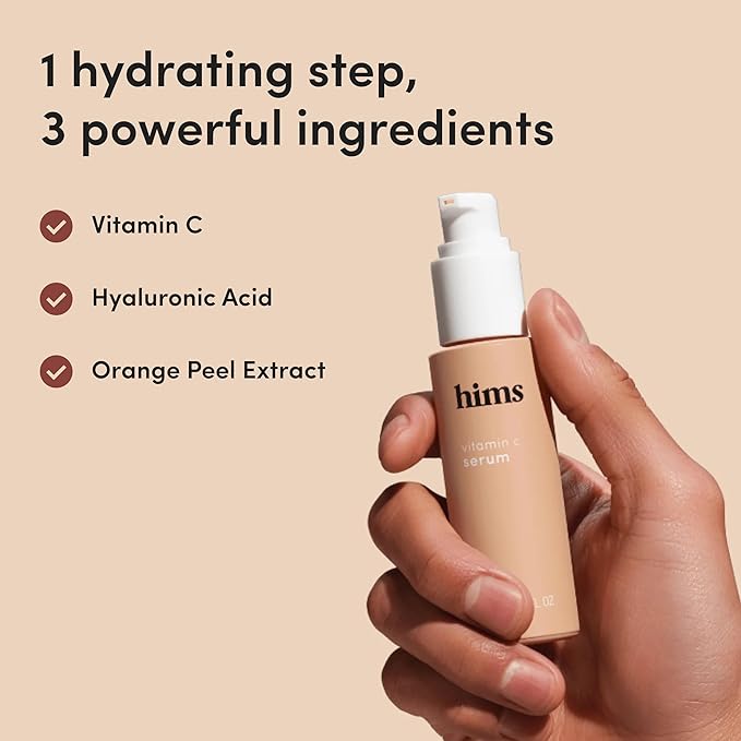 hims Vitamin C Serum for Men - Brightens, Evens Skin Tone, Reduces Wrinkles - Highly Concentrated Anti-Aging Vitamin C Face Serum for Men - 1 fl oz