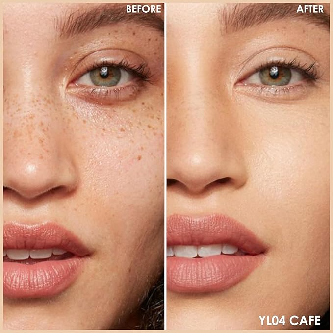 FOCALLURE FIX CORRECTOR Concealer Stick, Full Coverage Concealer Makeup, Color Corrector for Dark Circles, Including Replaceable Applicator, YL04 CAFE