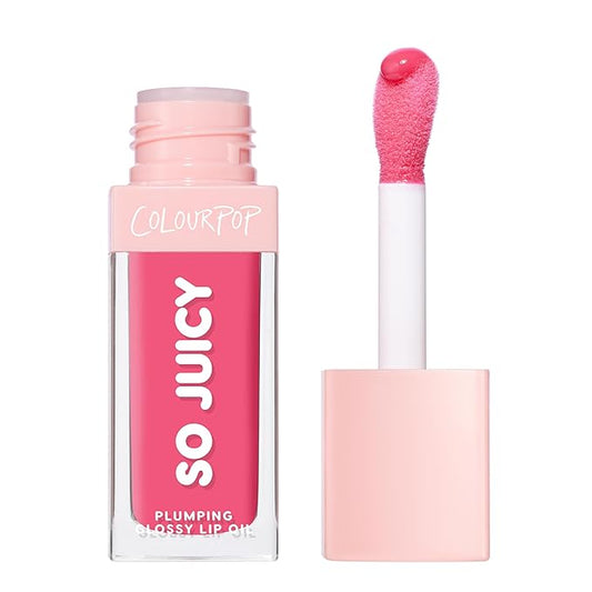 ColourPop So Juicy Plumping Glossy Lip Oil - Hydrating & Plumping Lip Oil with a Sheer Wash of Non-Sticky Color - Infused with Peptides, Ceramides & Ginger - Trending Now (0.29)