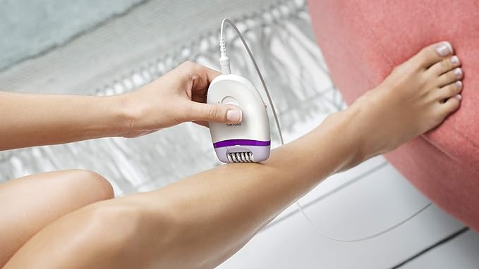 Philips Satinelle Essential Corded Compact epilator Incl. Bikini Trimmer, Brp505/00, 1 Count