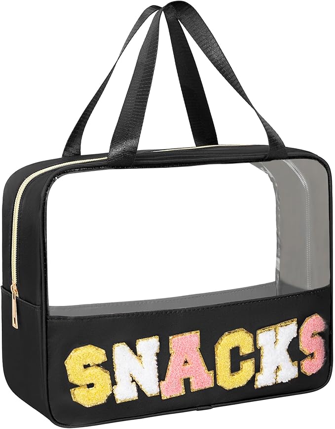 Chenille letter snacks bag zipper